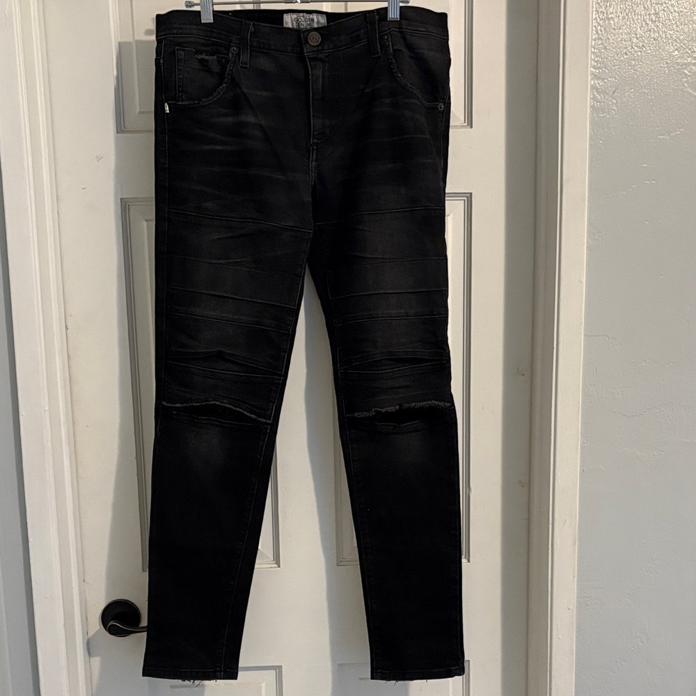 Golden Denim distressed Black Jeans